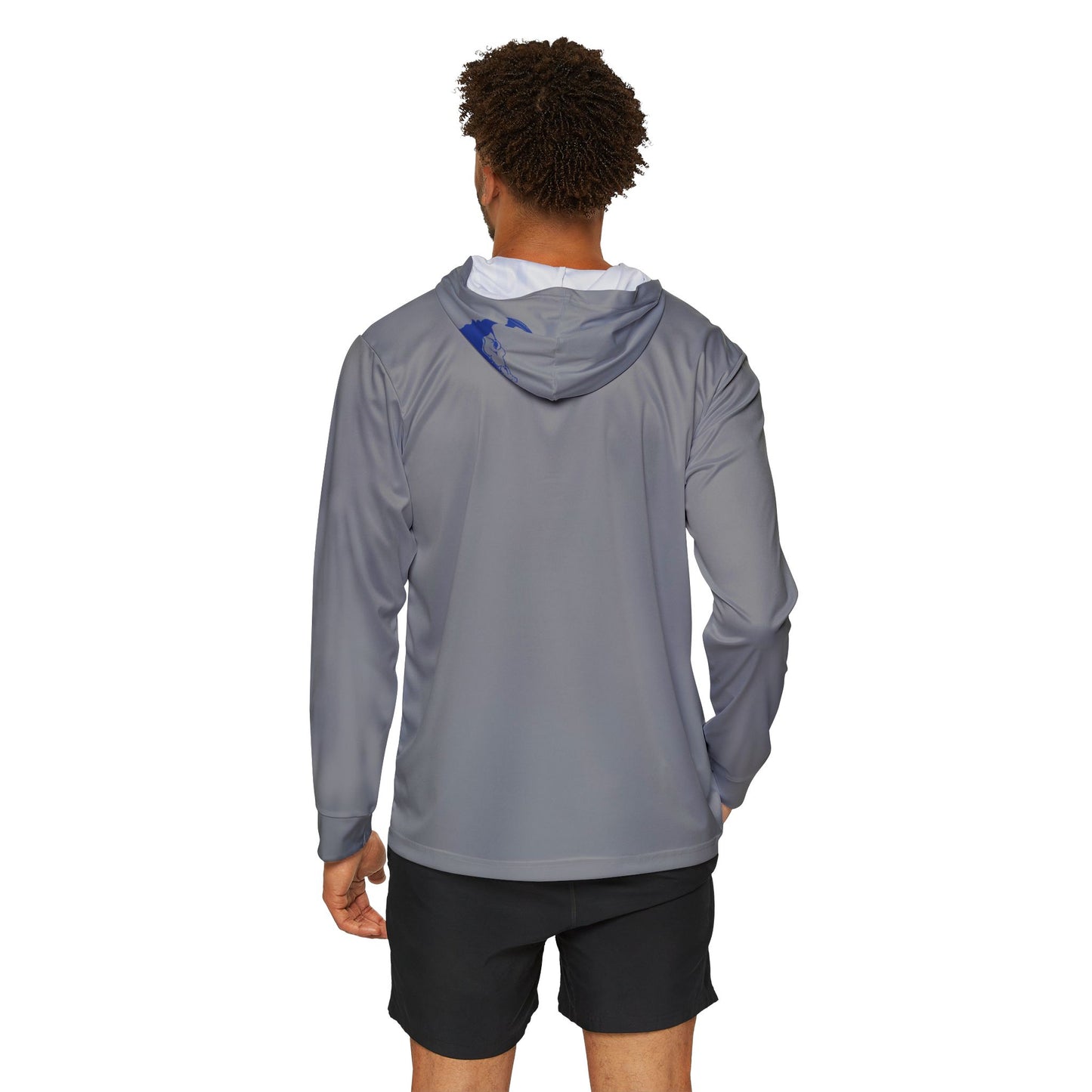 ChompMan Football (V1 / Grey) Men's Sports Warmup Hoodie (AOP)