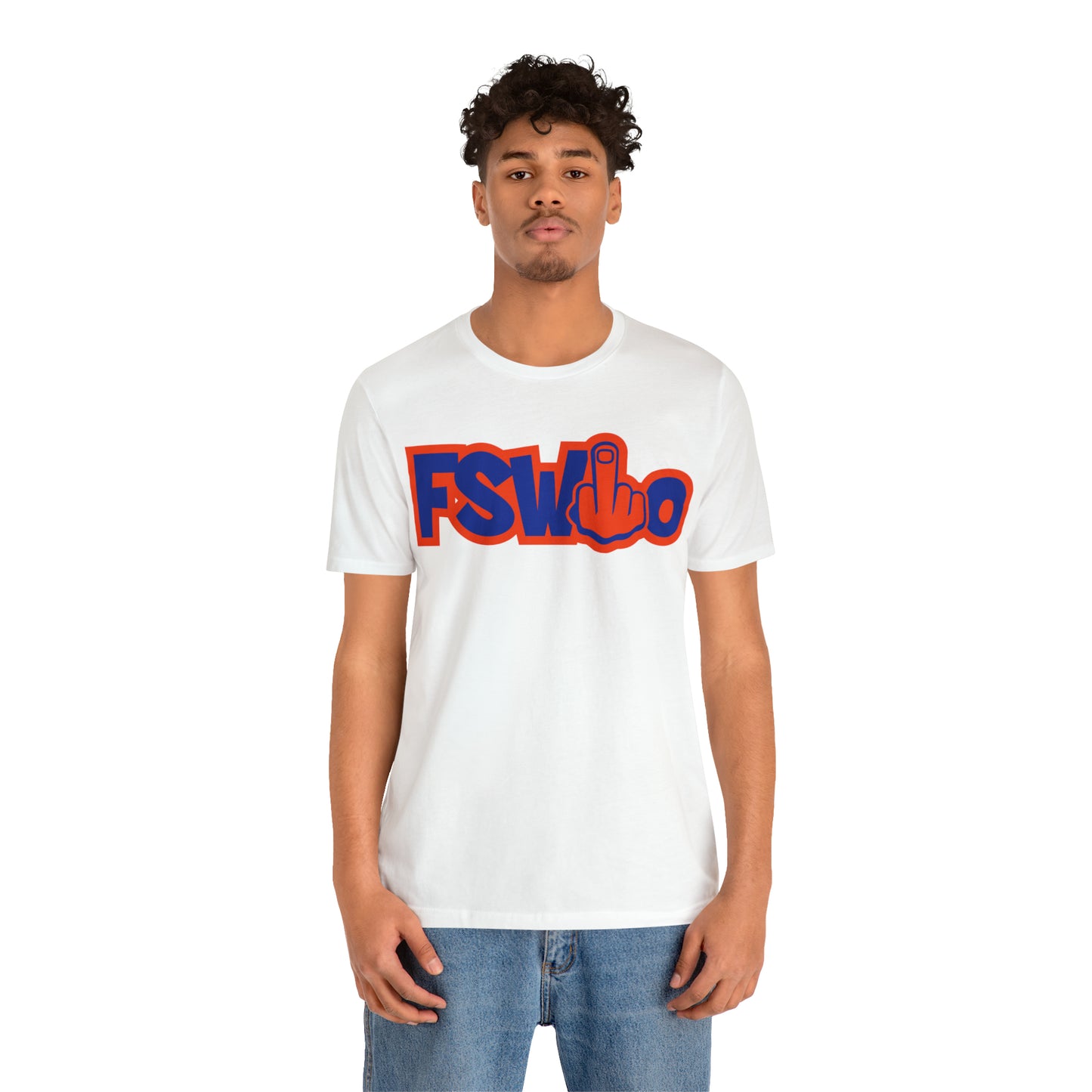 Unisex Jersey Short Sleeve Tee FSWho w/ Orange Finger