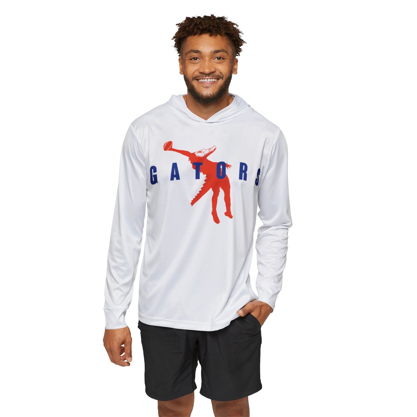 ChompMan Football (V4 / White) Men's Sports Warmup Hoodie (AOP)