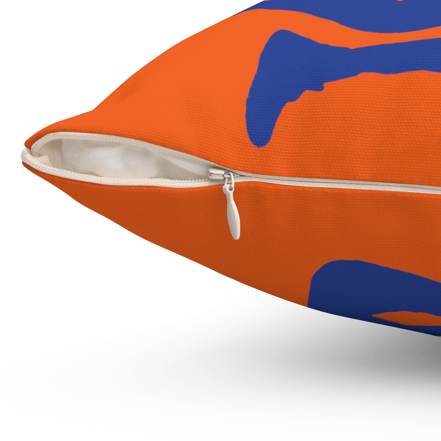 ChompMan Basketball (V5 / Orange) Spun Polyester Square Pillow