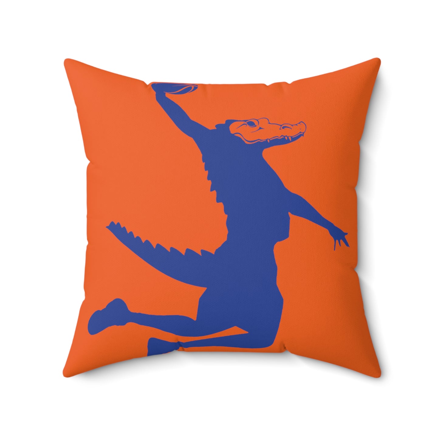 ChompMan Basketball (V5 / Orange) Spun Polyester Square Pillow