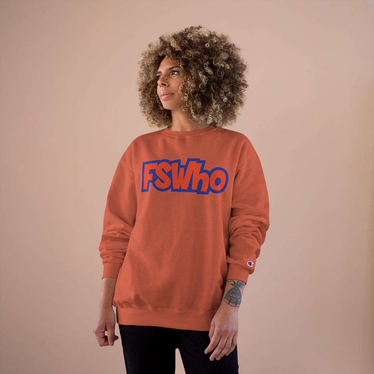 Champion Sweatshirt FSWho Orange Lettering