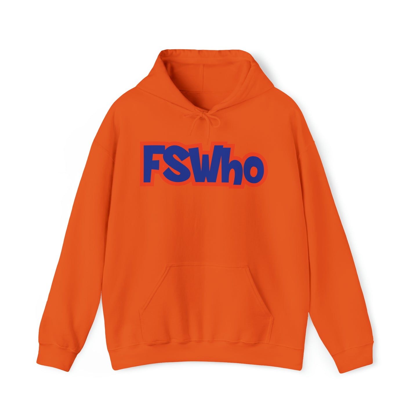 Unisex Heavy Blend™ Hooded Sweatshirt FSWho Blue Lettering