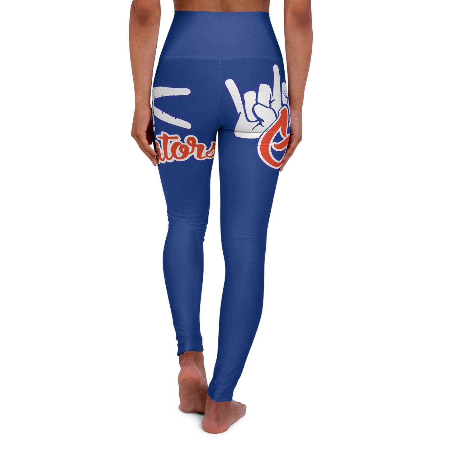 UF Gators (V3 / Blue) High Waisted Yoga Leggings (AOP)