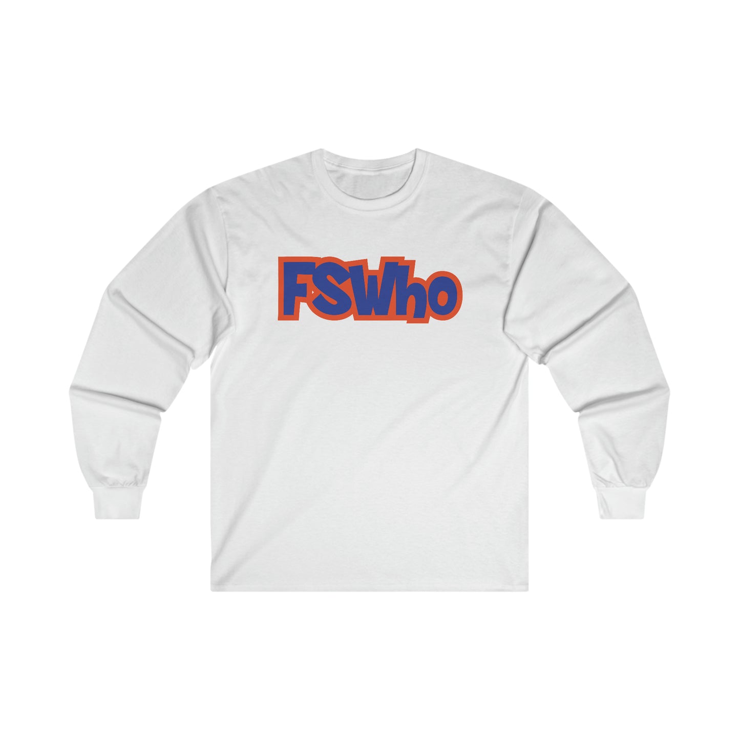 Ultra Cotton Long Sleeve Tee FSWho Blue Lettering