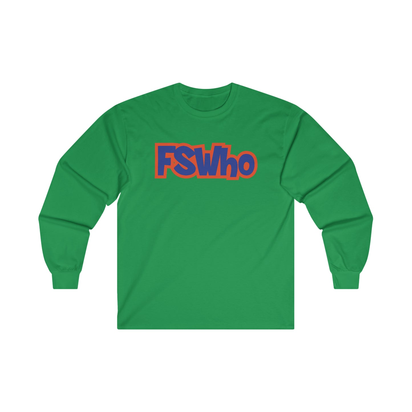 Ultra Cotton Long Sleeve Tee FSWho Blue Lettering
