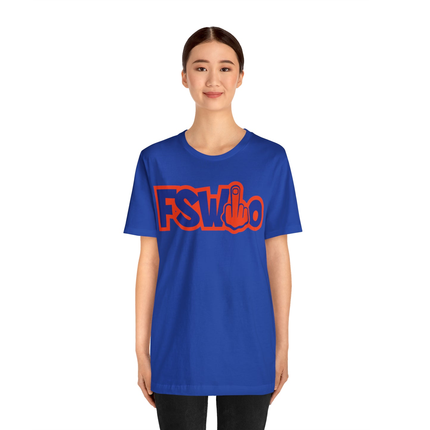 Unisex Jersey Short Sleeve Tee FSWho w/ Orange Finger