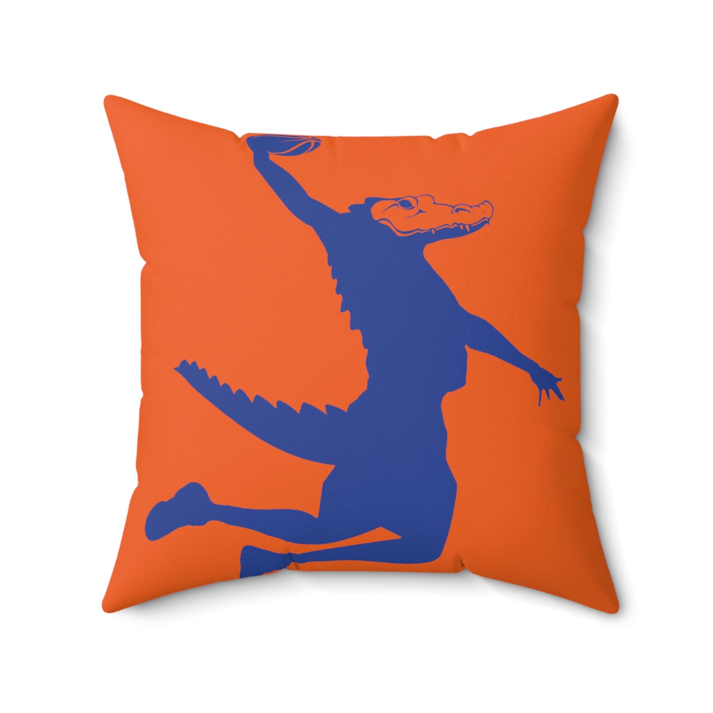 ChompMan Basketball (V5 / Orange) Spun Polyester Square Pillow