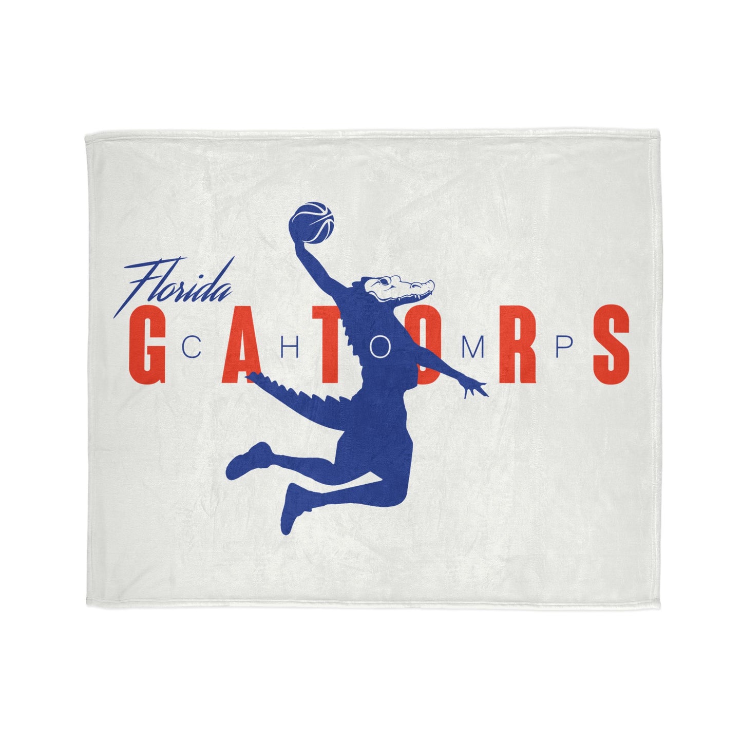ChompMan Basketball (V1 / White) Soft Polyester Blanket ChompMan_V1