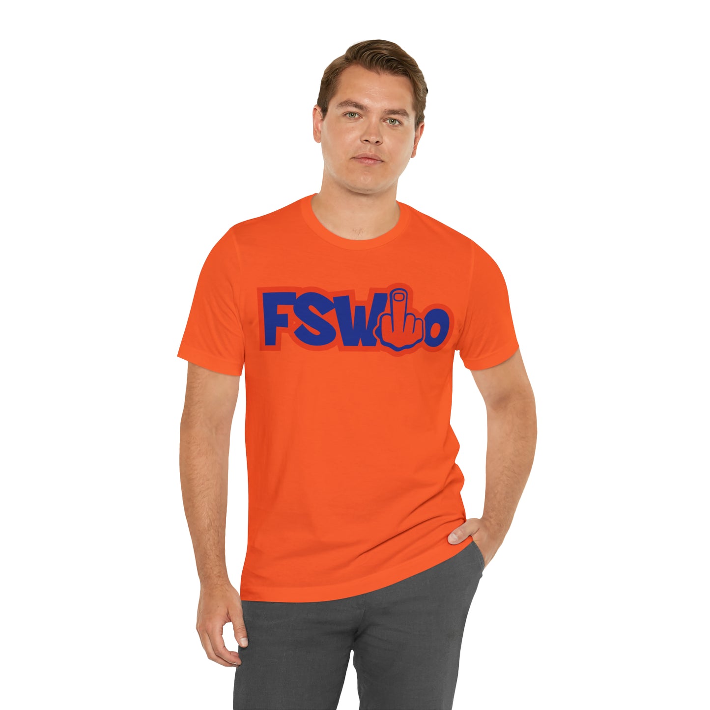 Unisex Jersey Short Sleeve Tee FSWho w/ Orange Finger