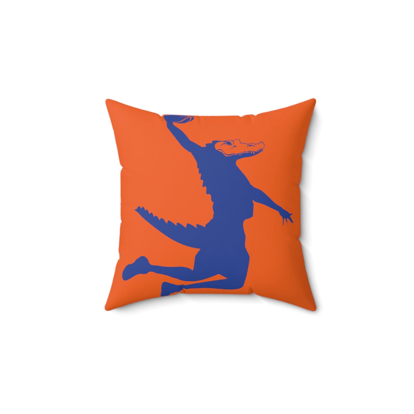 ChompMan Basketball (V5 / Orange) Spun Polyester Square Pillow