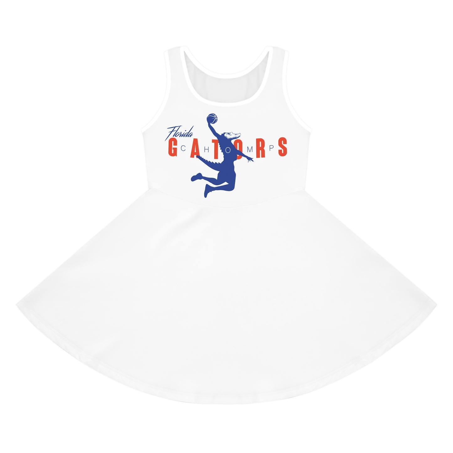 ChompMan Basketball (V1) Girls' Sleeveless Sundress (AOP)