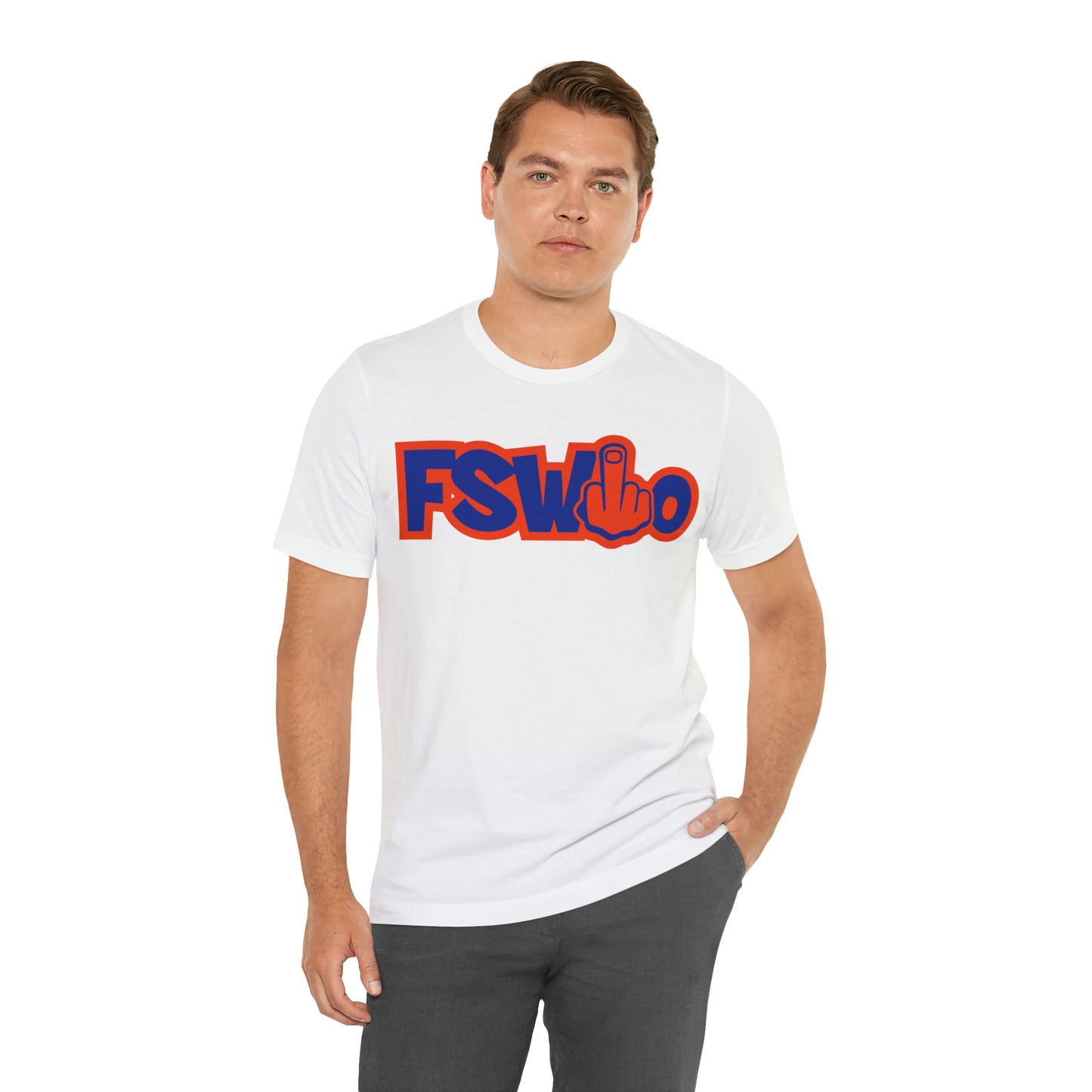 Unisex Jersey Short Sleeve Tee FSWho w/ Orange Finger