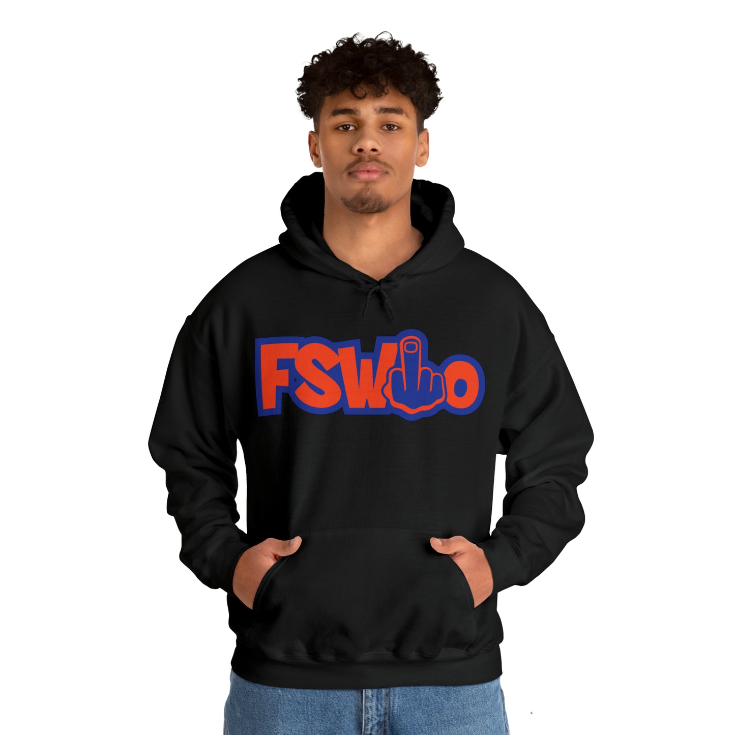 Unisex Heavy Blend™ Hooded Sweatshirt FSWho w/Blue Finger