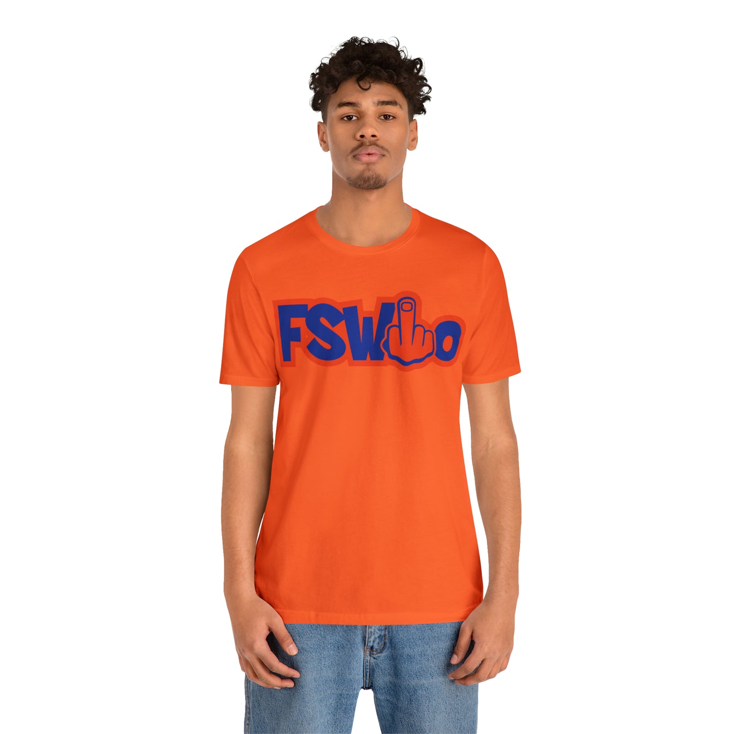 Unisex Jersey Short Sleeve Tee FSWho w/ Orange Finger