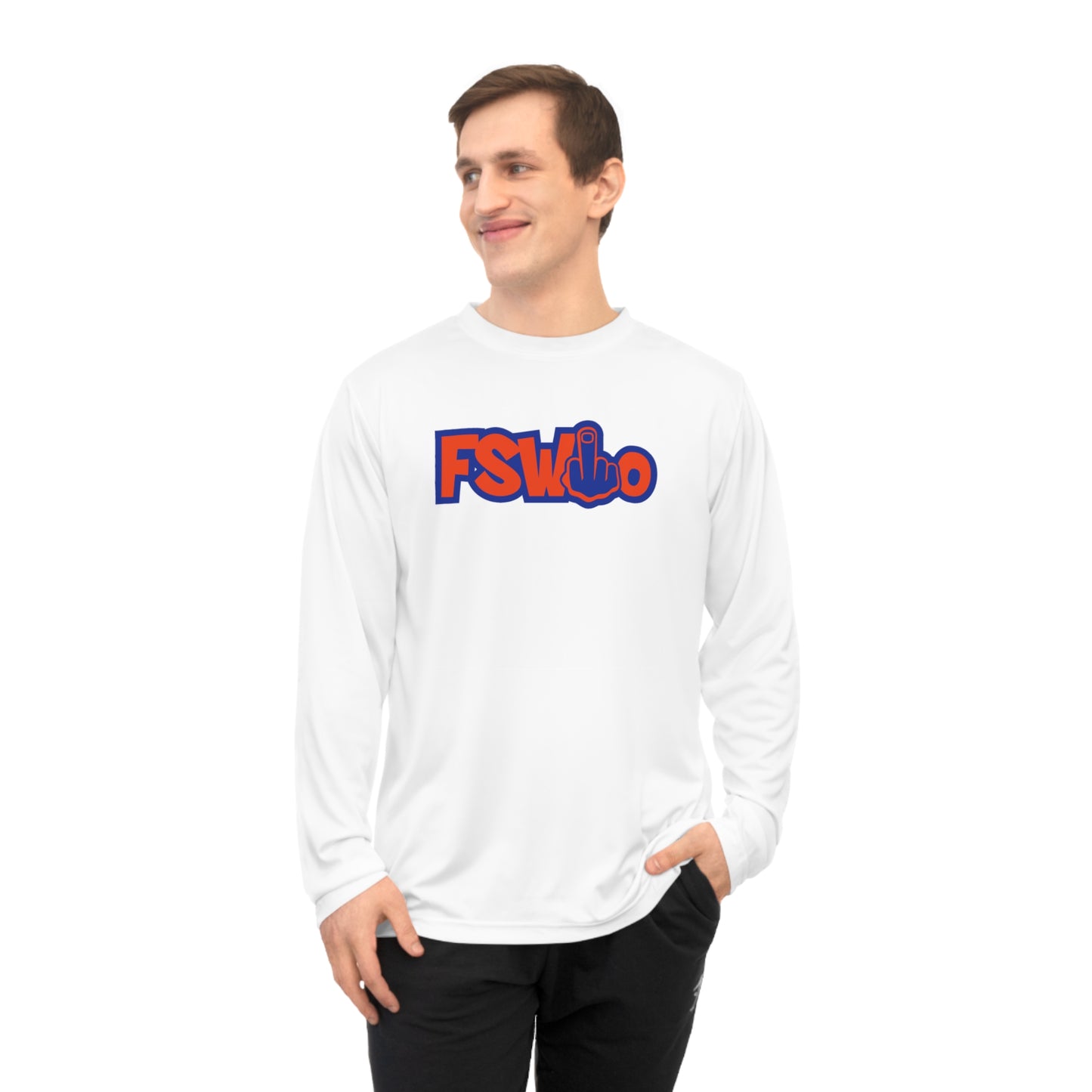 Unisex Performance Long Sleeve Shirt FSWho w/ Blue Finger