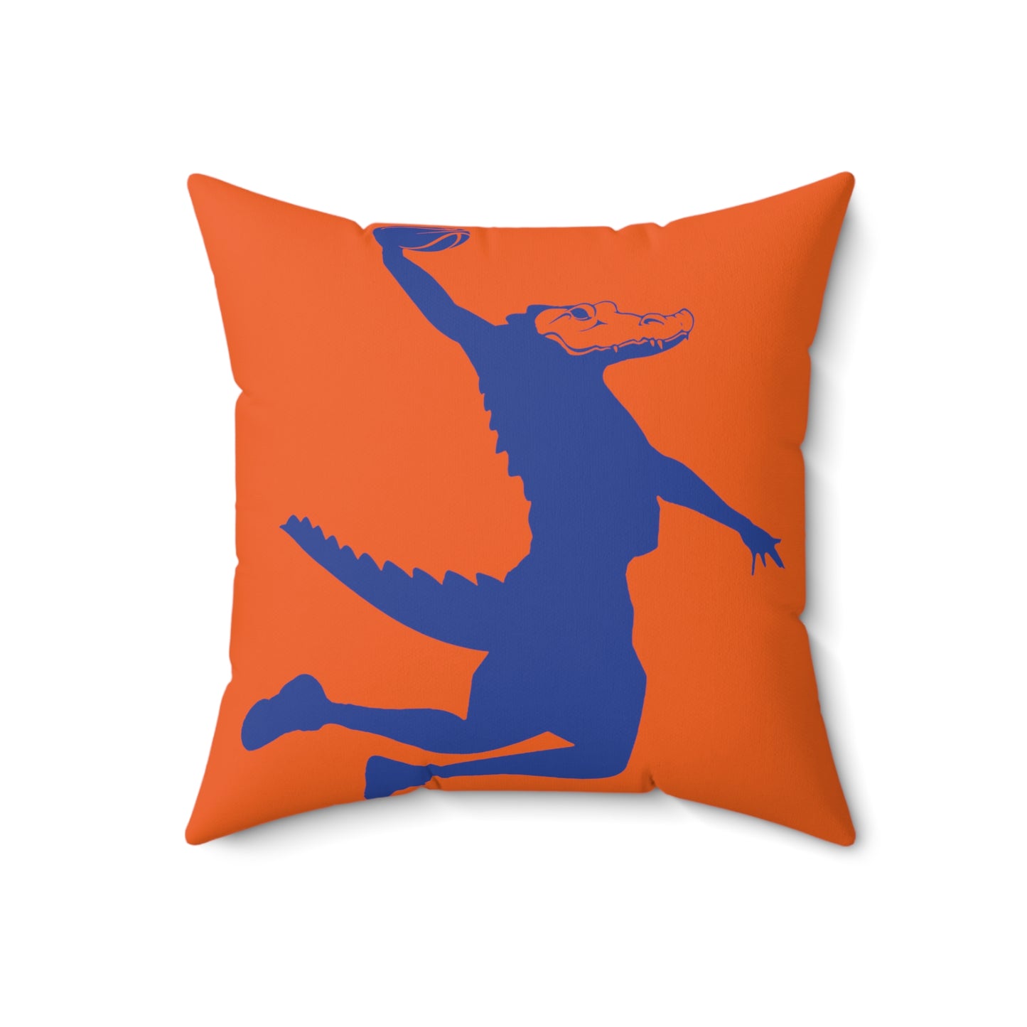 ChompMan Basketball (V5 / Orange) Spun Polyester Square Pillow