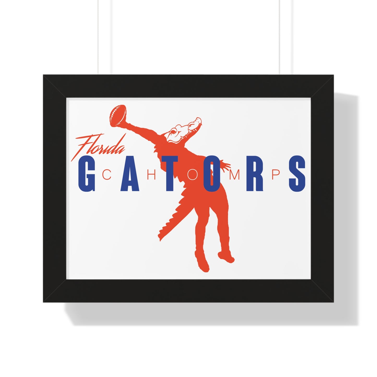 ChompMan Football (V2) Framed Horizontal Poster