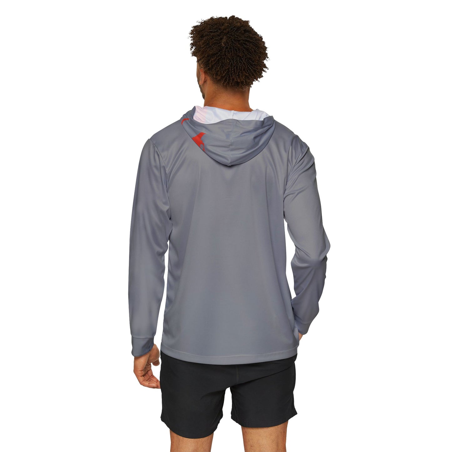 ChompMan Basketball (V2 / Gray) Men's Sports Warmup Hoodie (AOP)
