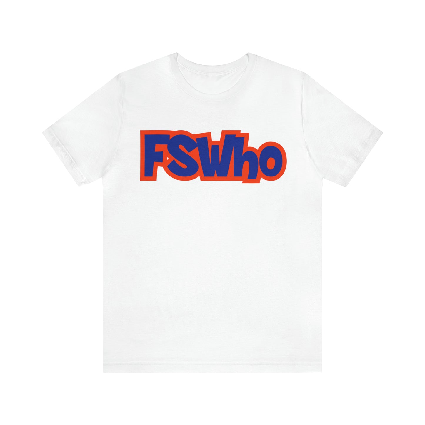 Unisex Jersey Short Sleeve Tee FSWho Blue Lettering