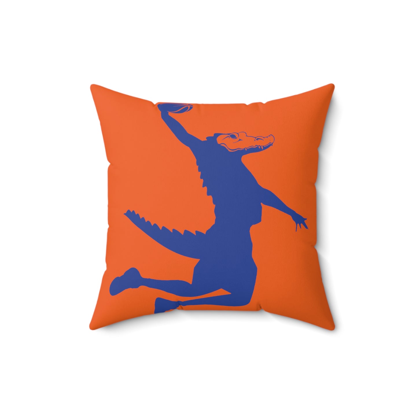 ChompMan Basketball (V5 / Orange) Spun Polyester Square Pillow