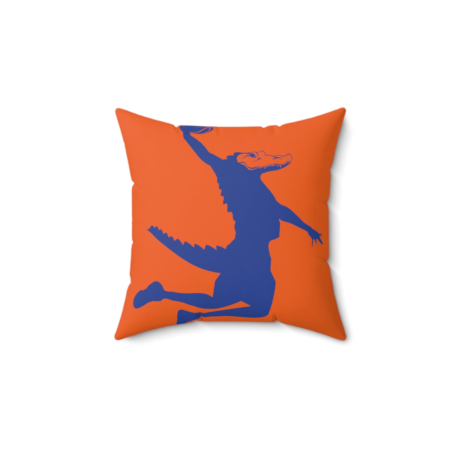 ChompMan Basketball (V5 / Orange) Spun Polyester Square Pillow