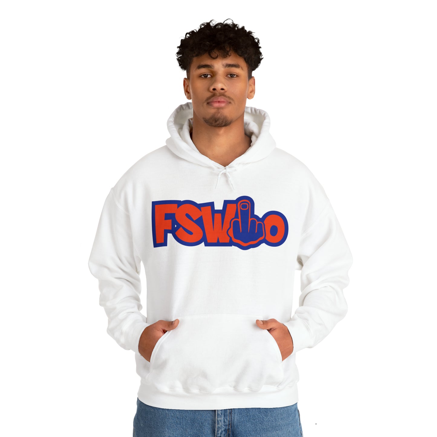 Unisex Heavy Blend™ Hooded Sweatshirt FSWho w/Blue Finger
