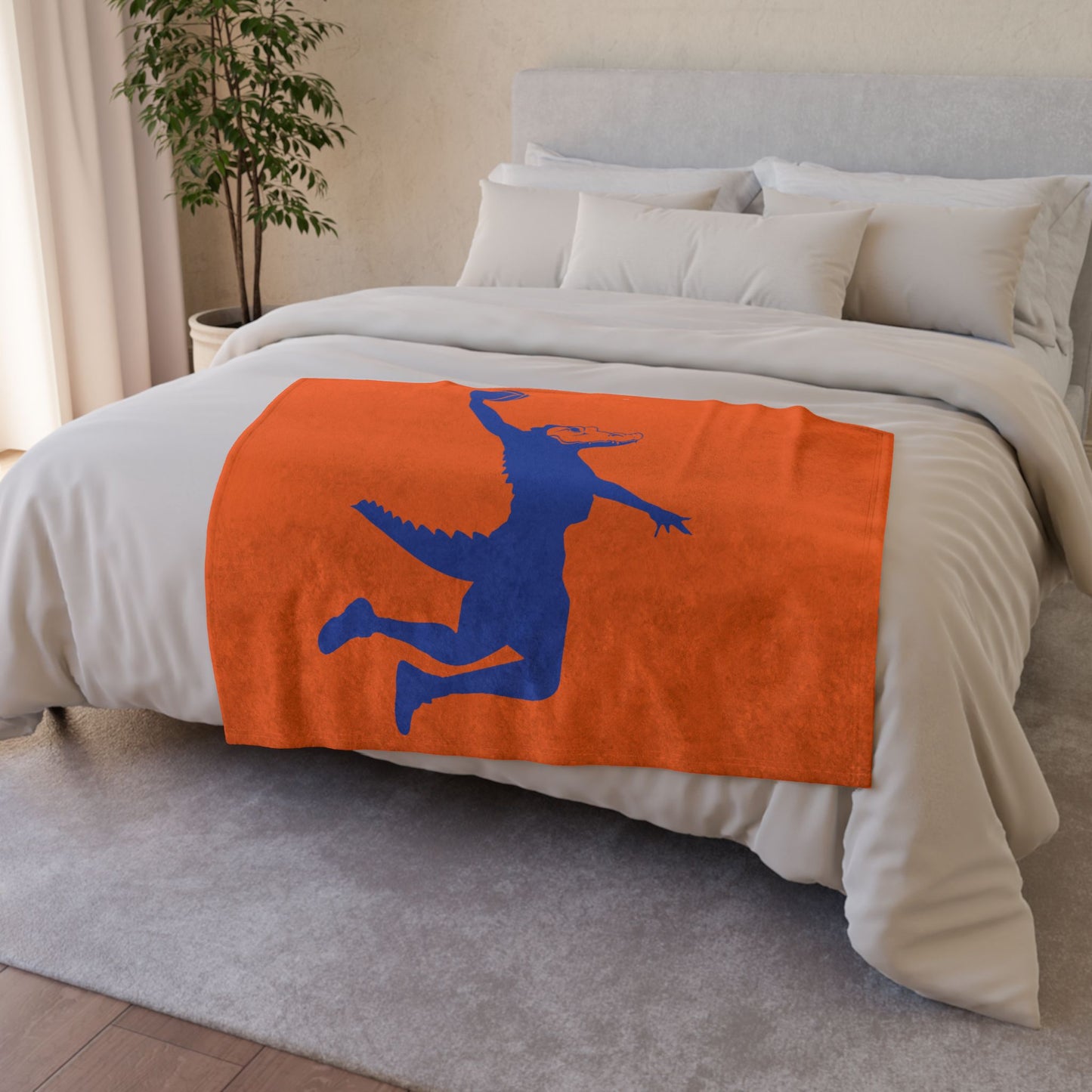 ChompMan Basketball (V5 / Orange) Soft Polyester Blanket