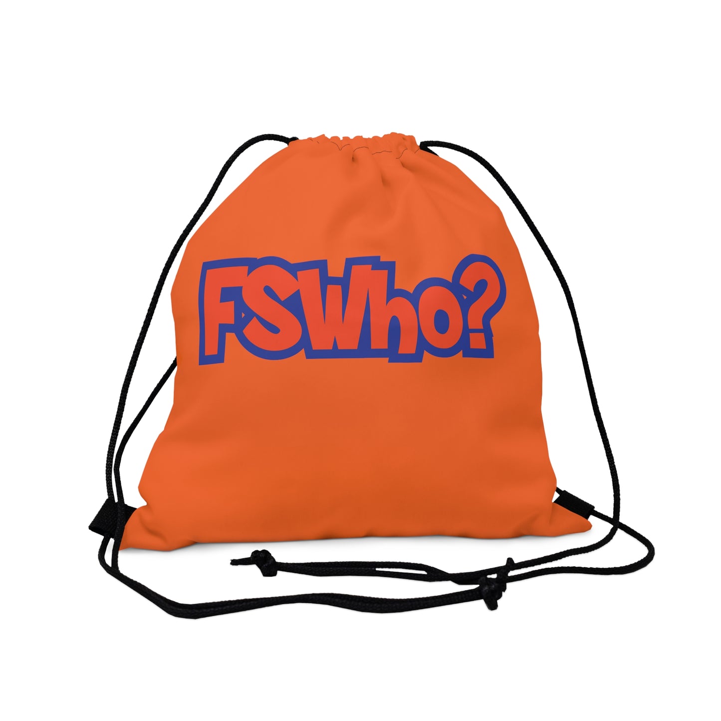 Outdoor Drawstring Bag FSWho w/? Orange Lettering (Orange)