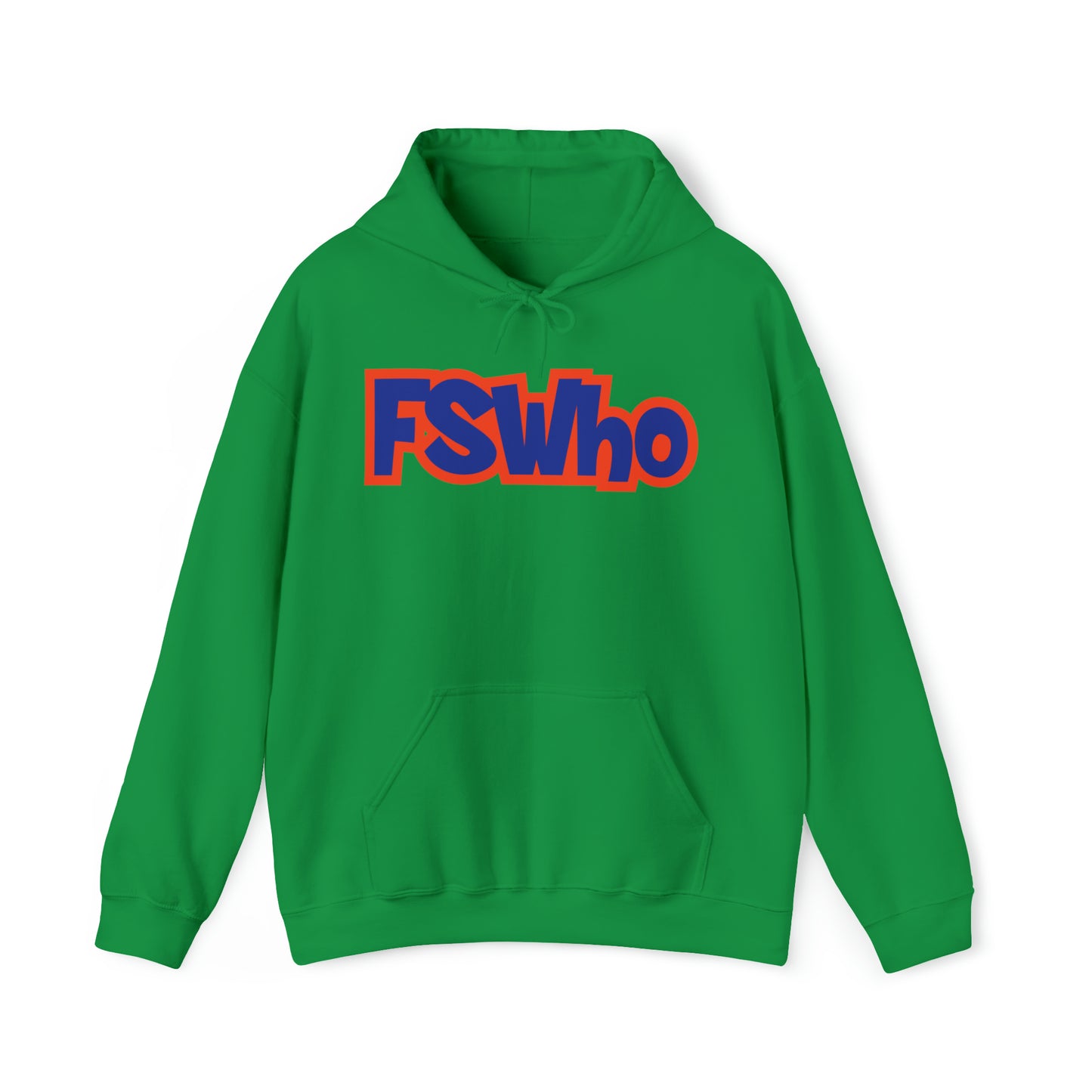 Unisex Heavy Blend™ Hooded Sweatshirt FSWho Blue Lettering
