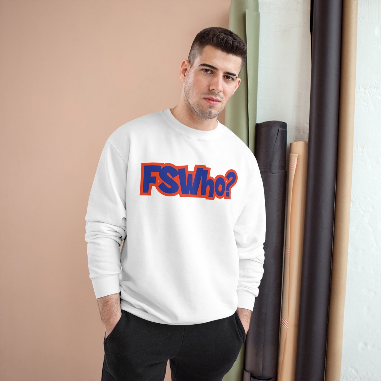 Champion Sweatshirt FSWho w/? Blue Lettering