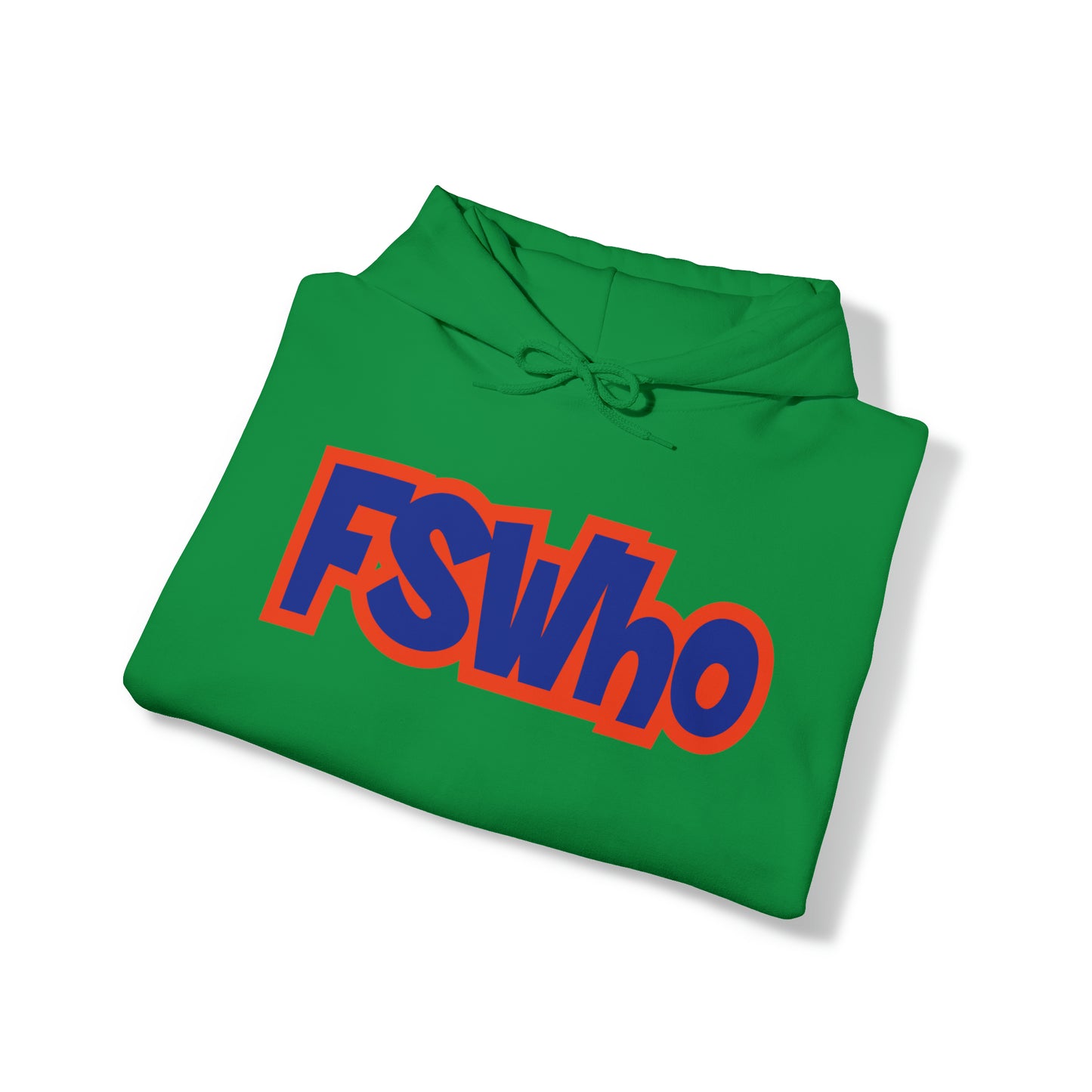 Unisex Heavy Blend™ Hooded Sweatshirt FSWho Blue Lettering