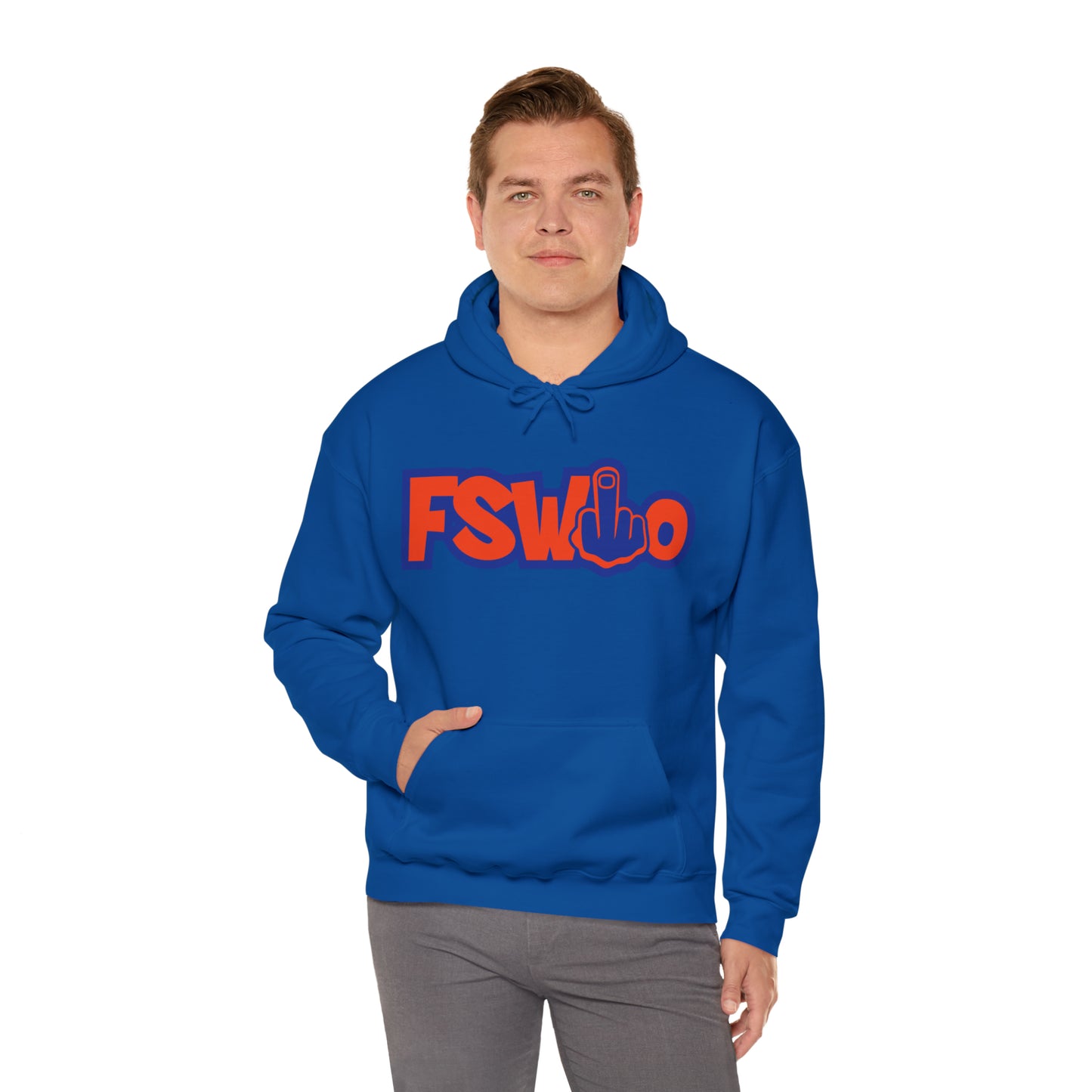 Unisex Heavy Blend™ Hooded Sweatshirt FSWho w/Blue Finger