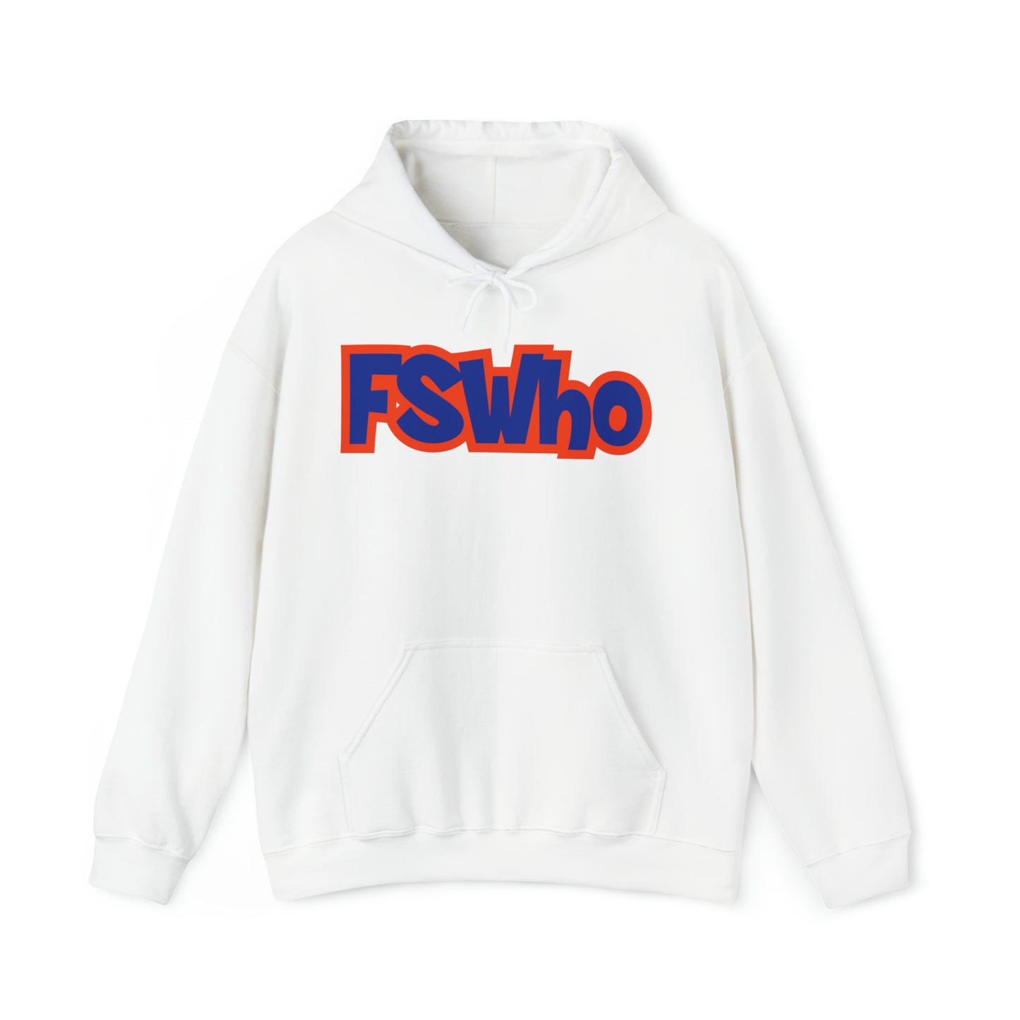 Unisex Heavy Blend™ Hooded Sweatshirt FSWho Blue Lettering