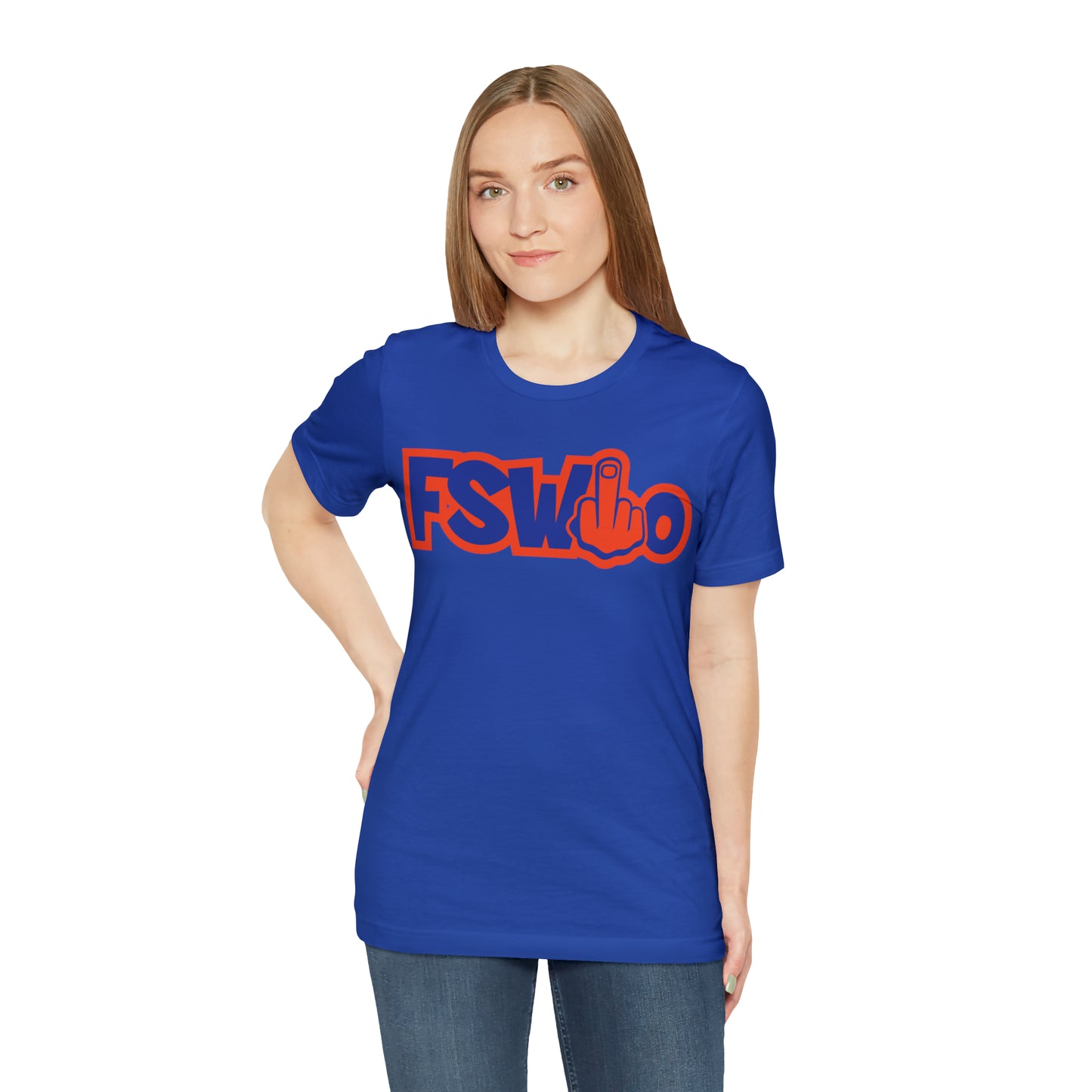Unisex Jersey Short Sleeve Tee FSWho w/ Orange Finger