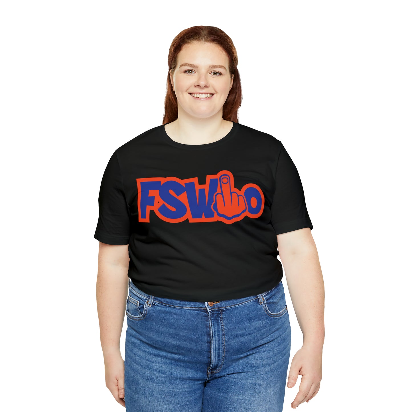 Unisex Jersey Short Sleeve Tee FSWho w/ Orange Finger