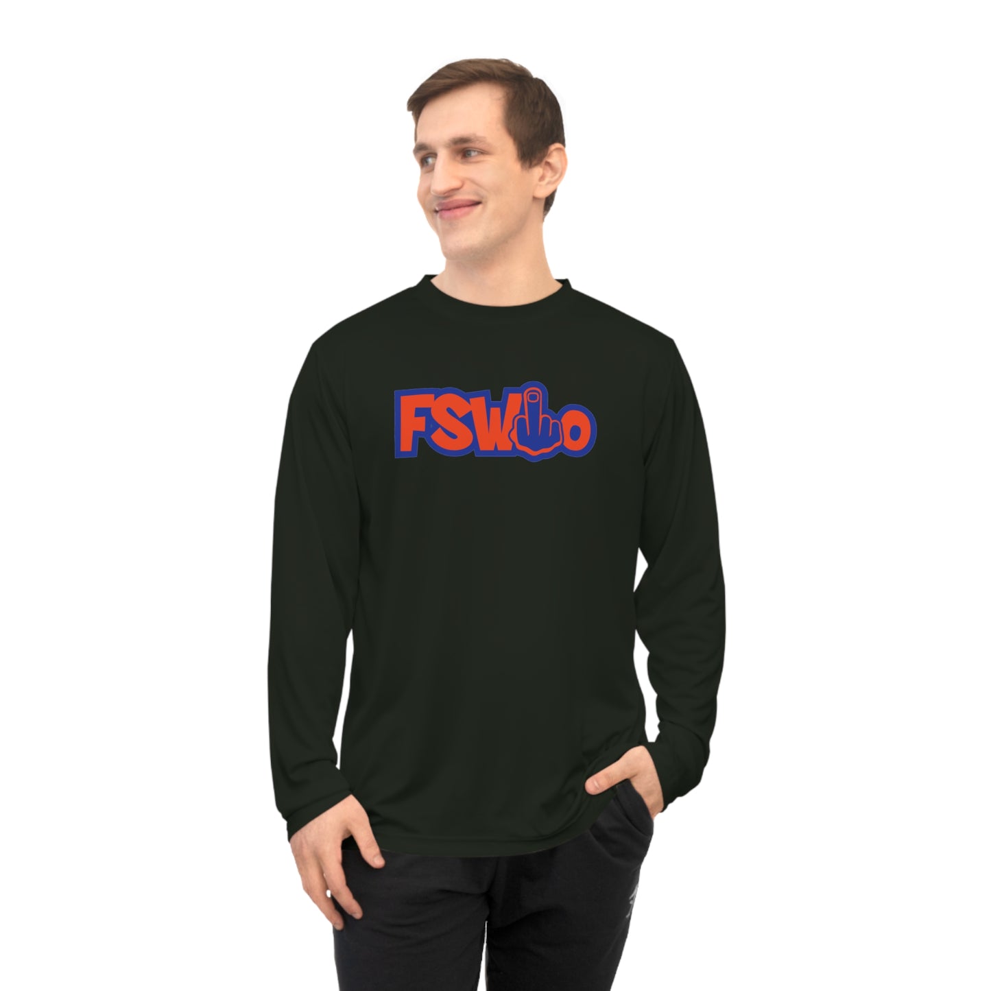 Unisex Performance Long Sleeve Shirt FSWho w/ Blue Finger