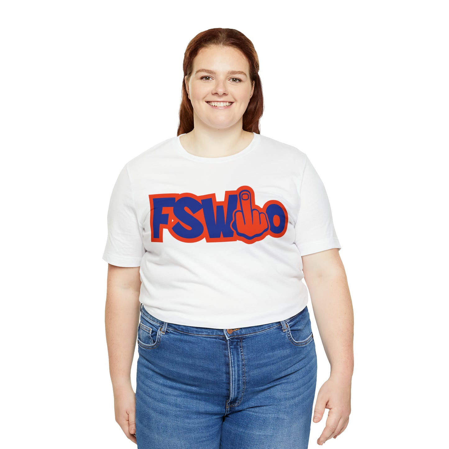 Unisex Jersey Short Sleeve Tee FSWho w/ Orange Finger