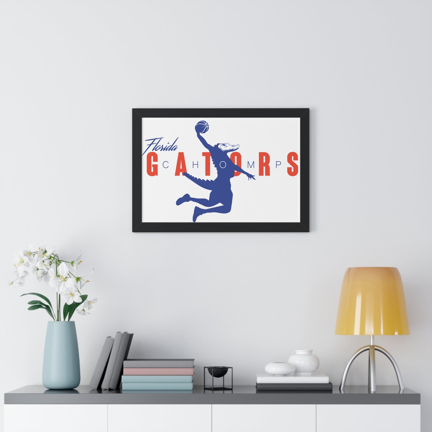 ChompMan Basketball (V1) Framed Horizontal Poster