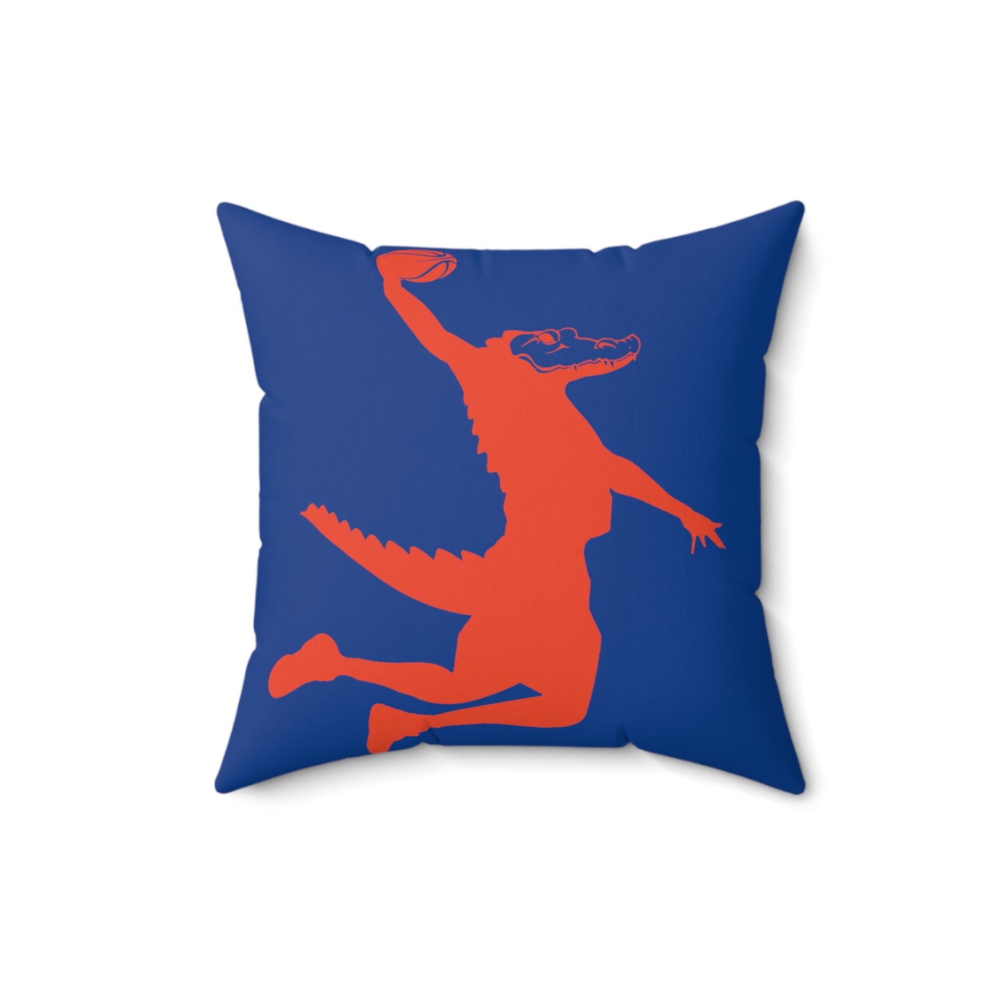 ChompMan Basketball (V6 / Blue) Spun Polyester Square Pillow