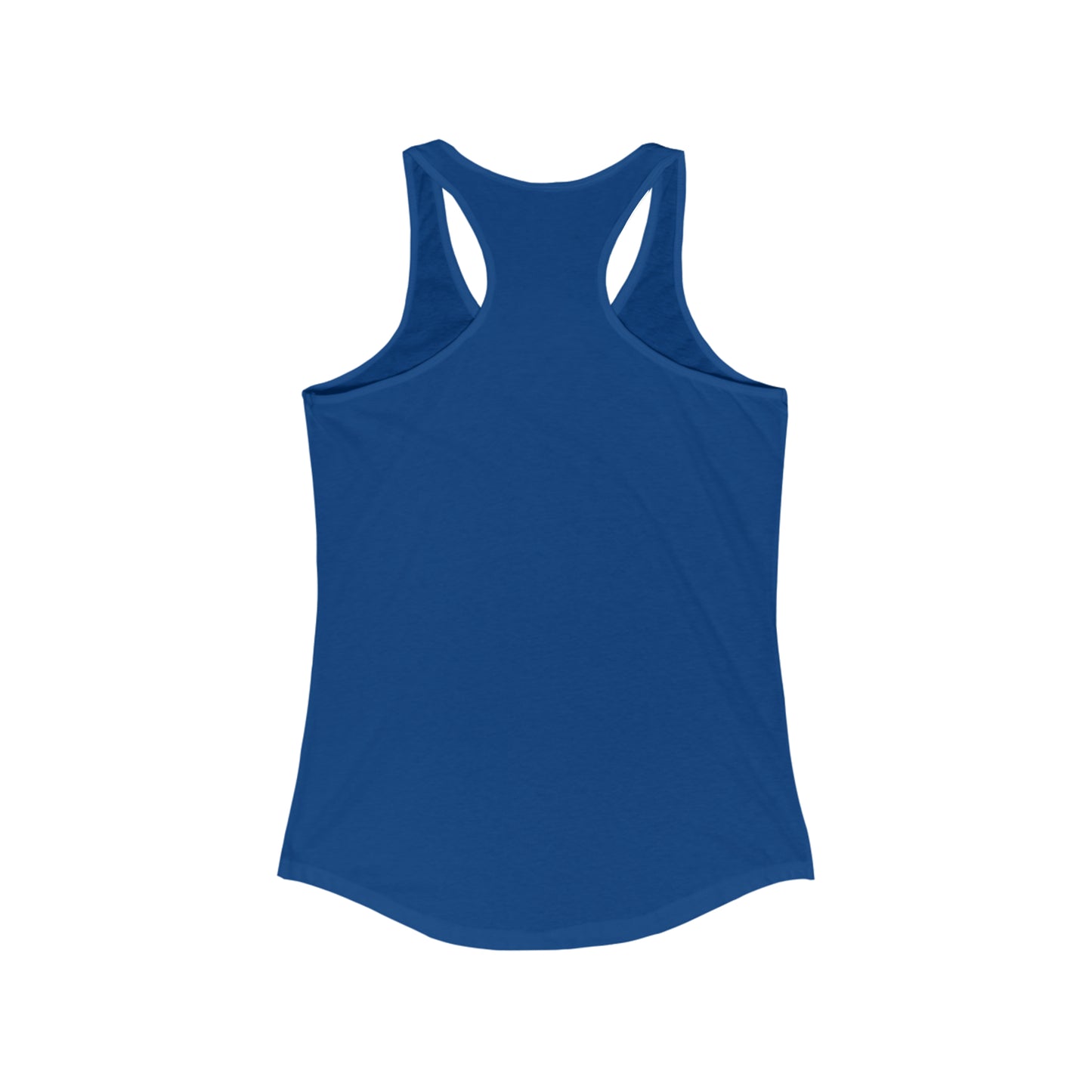 Women's Ideal Racerback Tank FSWho Blue Lettering