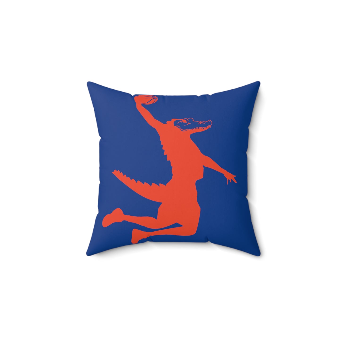 ChompMan Basketball (V6 / Blue) Spun Polyester Square Pillow