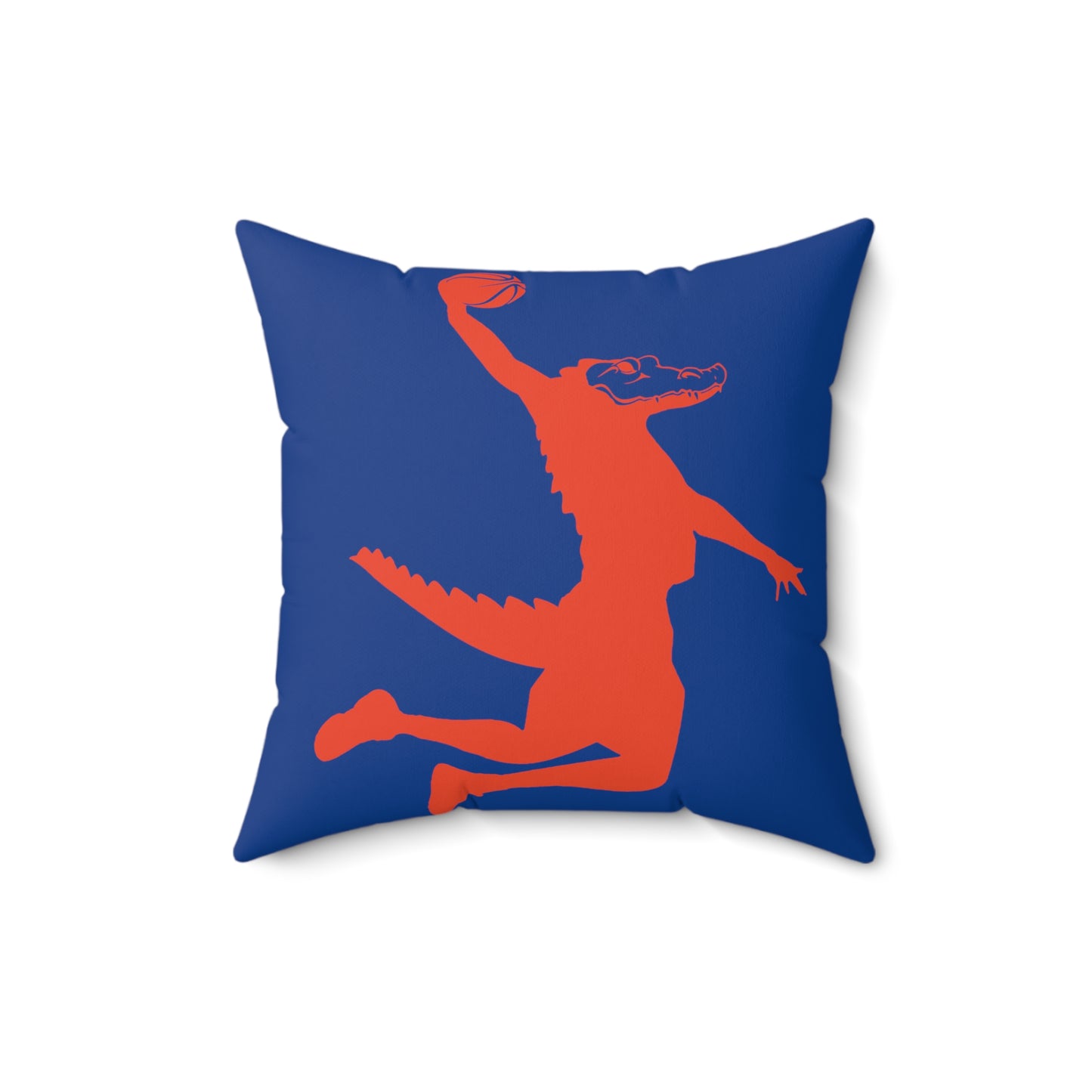 ChompMan Basketball (V6 / Blue) Spun Polyester Square Pillow