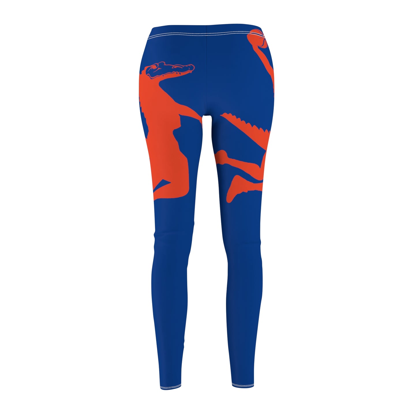 ChompMan Basketball (V6 / Blue) Women's Cut & Sew Casual Leggings (AOP)