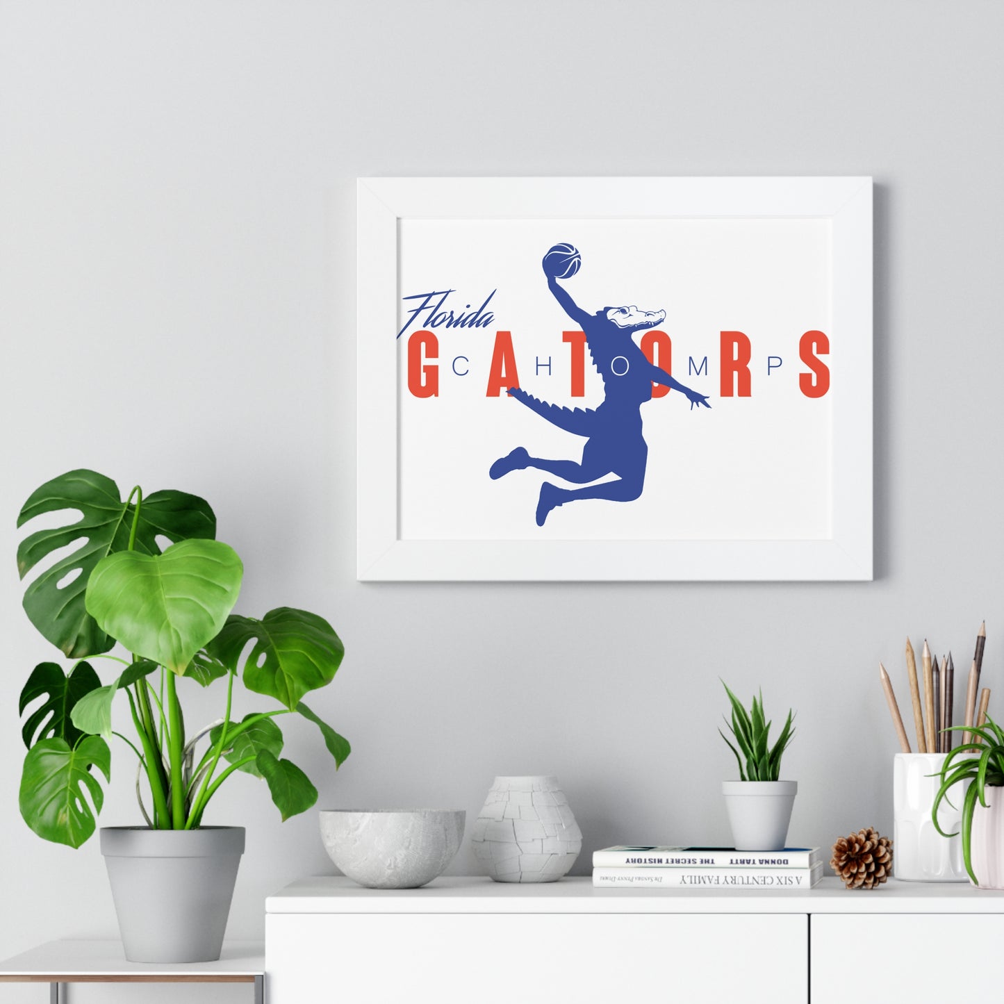 ChompMan Basketball (V1) Framed Horizontal Poster