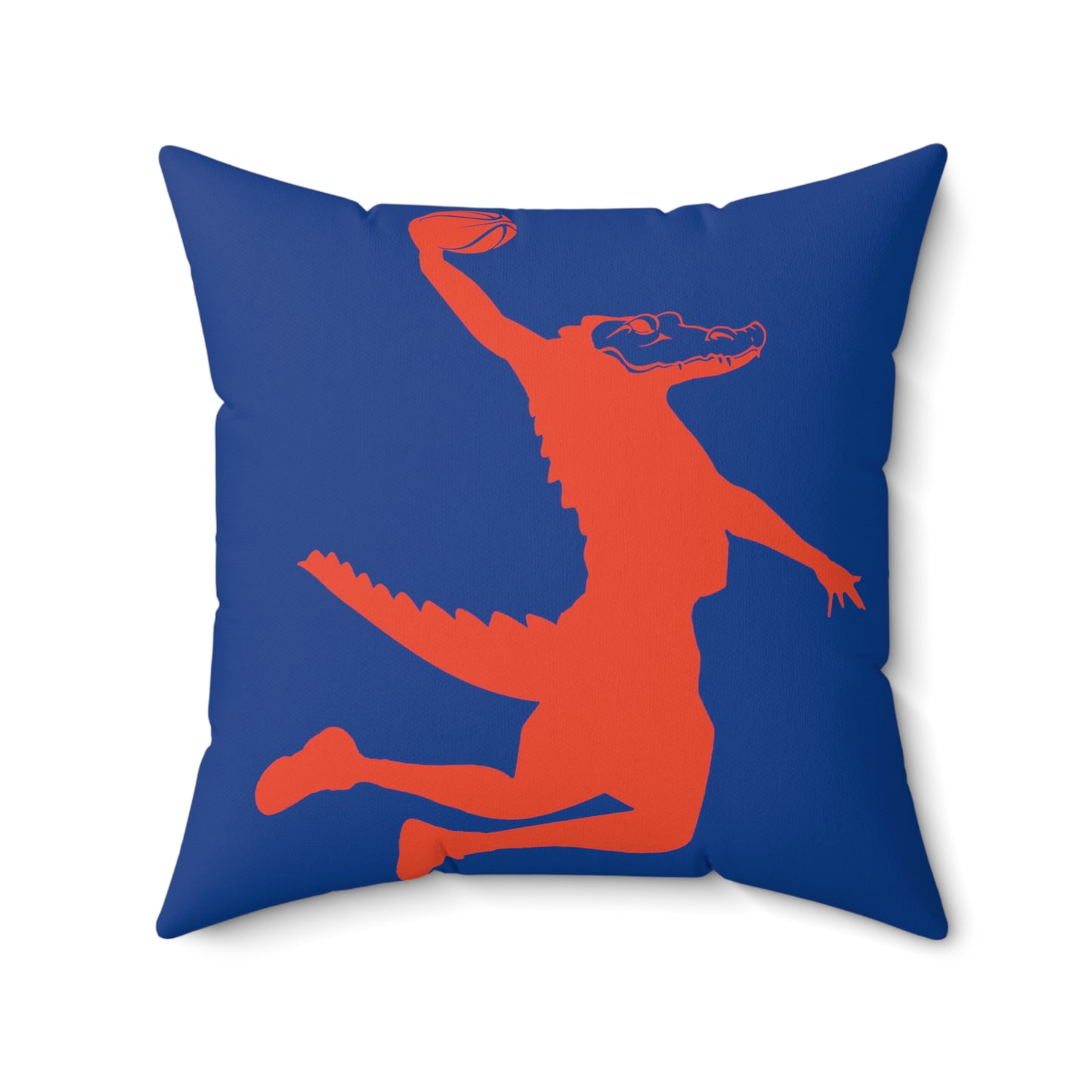 ChompMan Basketball (V6 / Blue) Spun Polyester Square Pillow