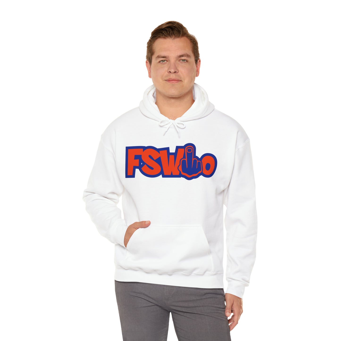 Unisex Heavy Blend™ Hooded Sweatshirt FSWho w/Blue Finger