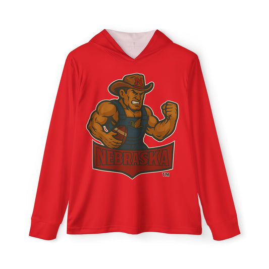 Nebraska Cornhuskers Herbie (Red) Sports Warmup Hoodie, Athletic Hoodie, Team Spirit Wear, Gym Sweatshirt, Casual Sportswear, Game Day Apparel