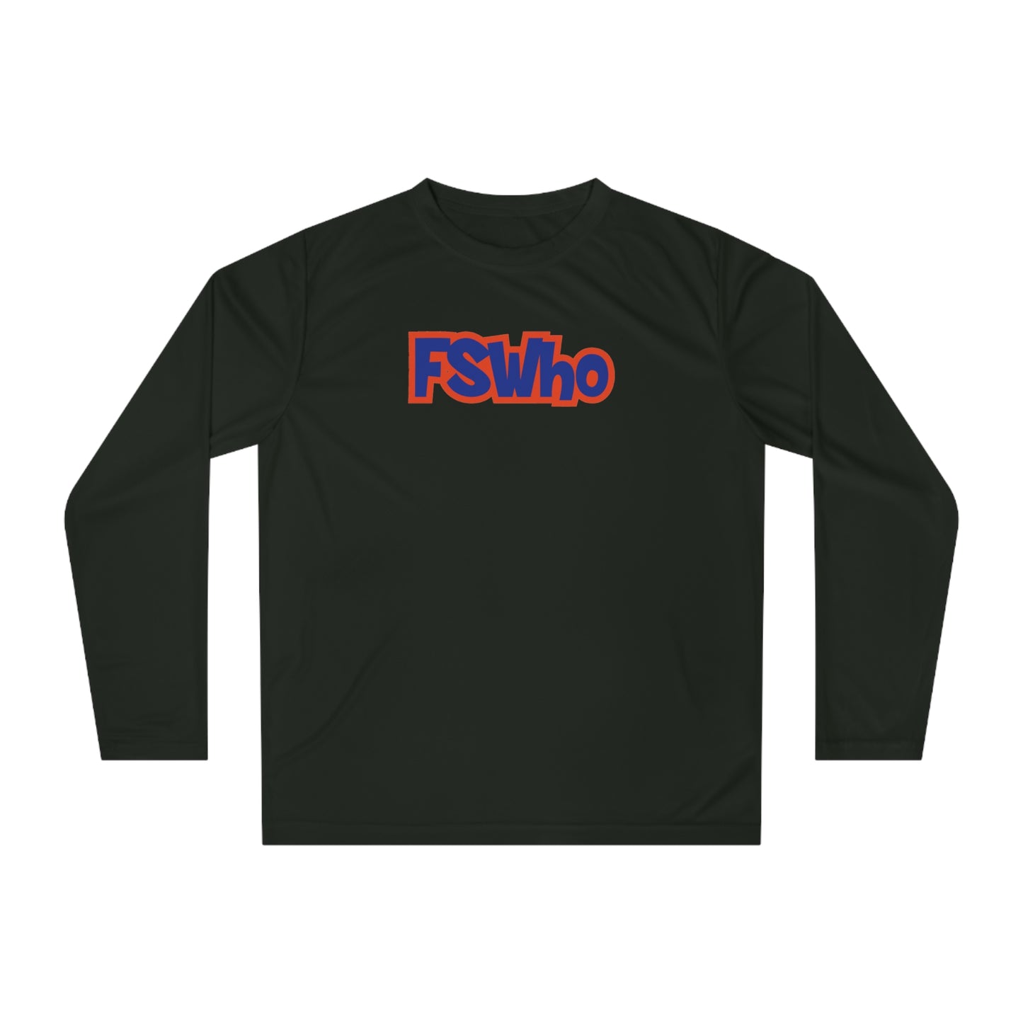 Unisex Performance Long Sleeve Shirt FSWho Blue Lettering