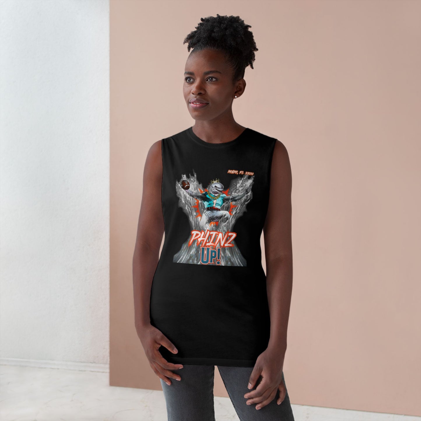 Phinz Up (V3 / Black) Unisex Barnard Tank